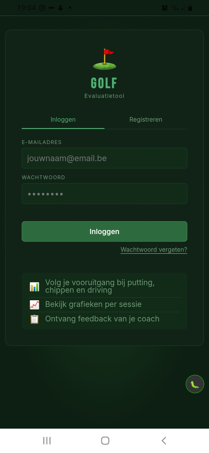 Login scherm